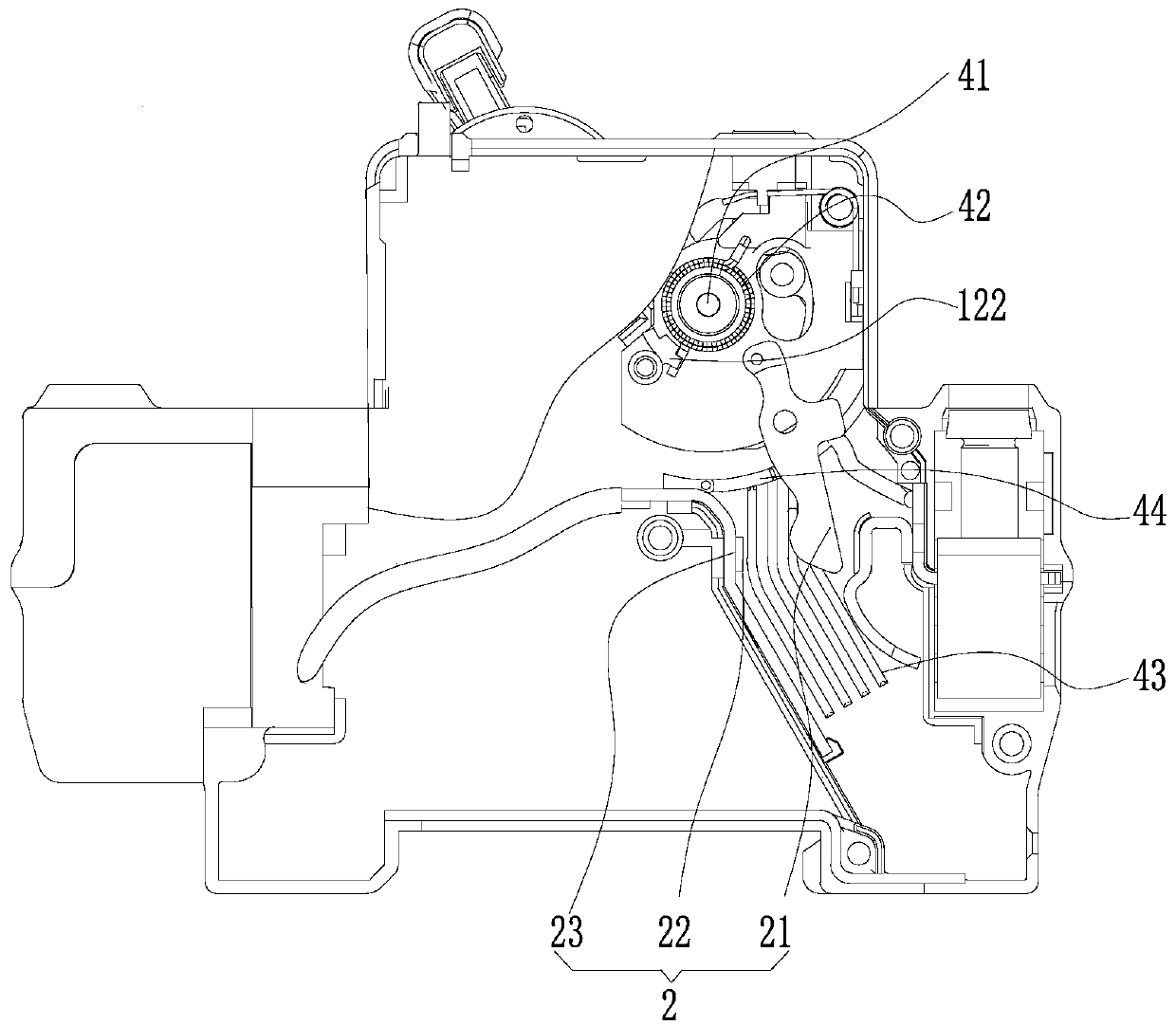 Neutral pole mechanism and residual current circuit breaker