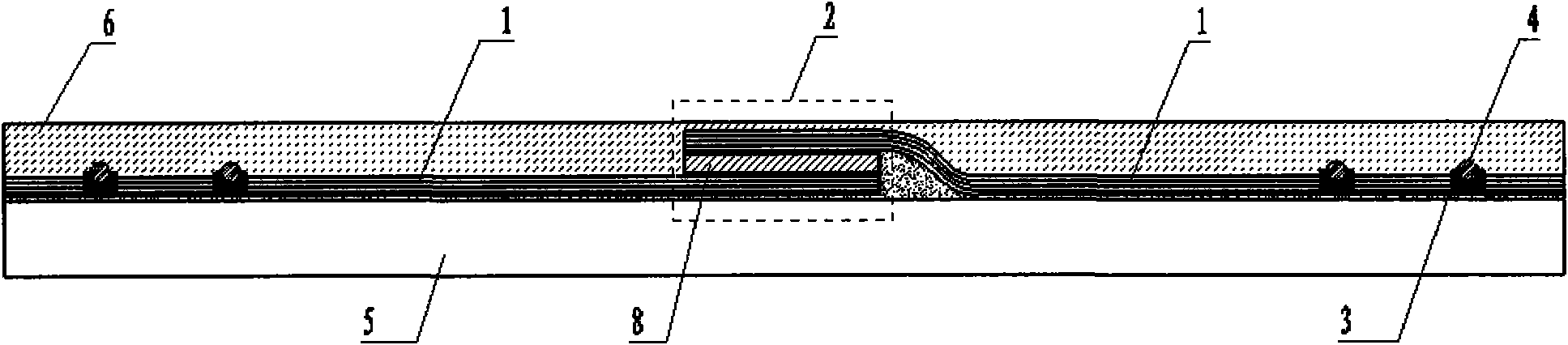 Carbon fiber lapped type strain sensor