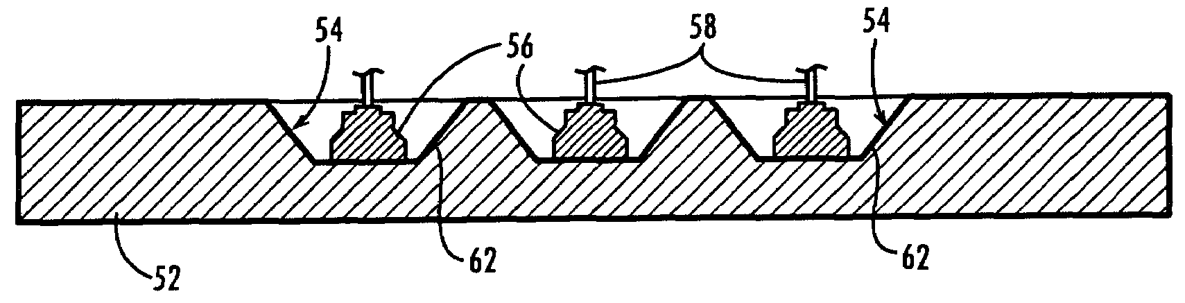 Micro-reflectors on a substrate for high-density LED array