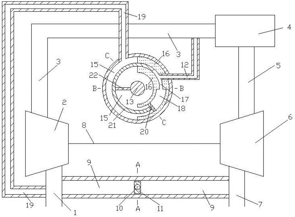 Multi-pipeline crossing mutual control device