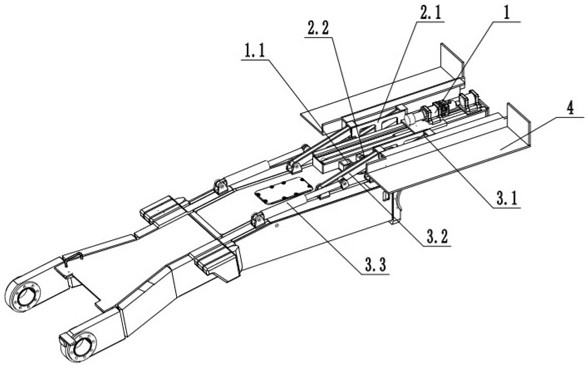 Advanced exploration drilling device of digging and anchoring integrated machine, digging and anchoring integrated machine and advanced exploration drilling method