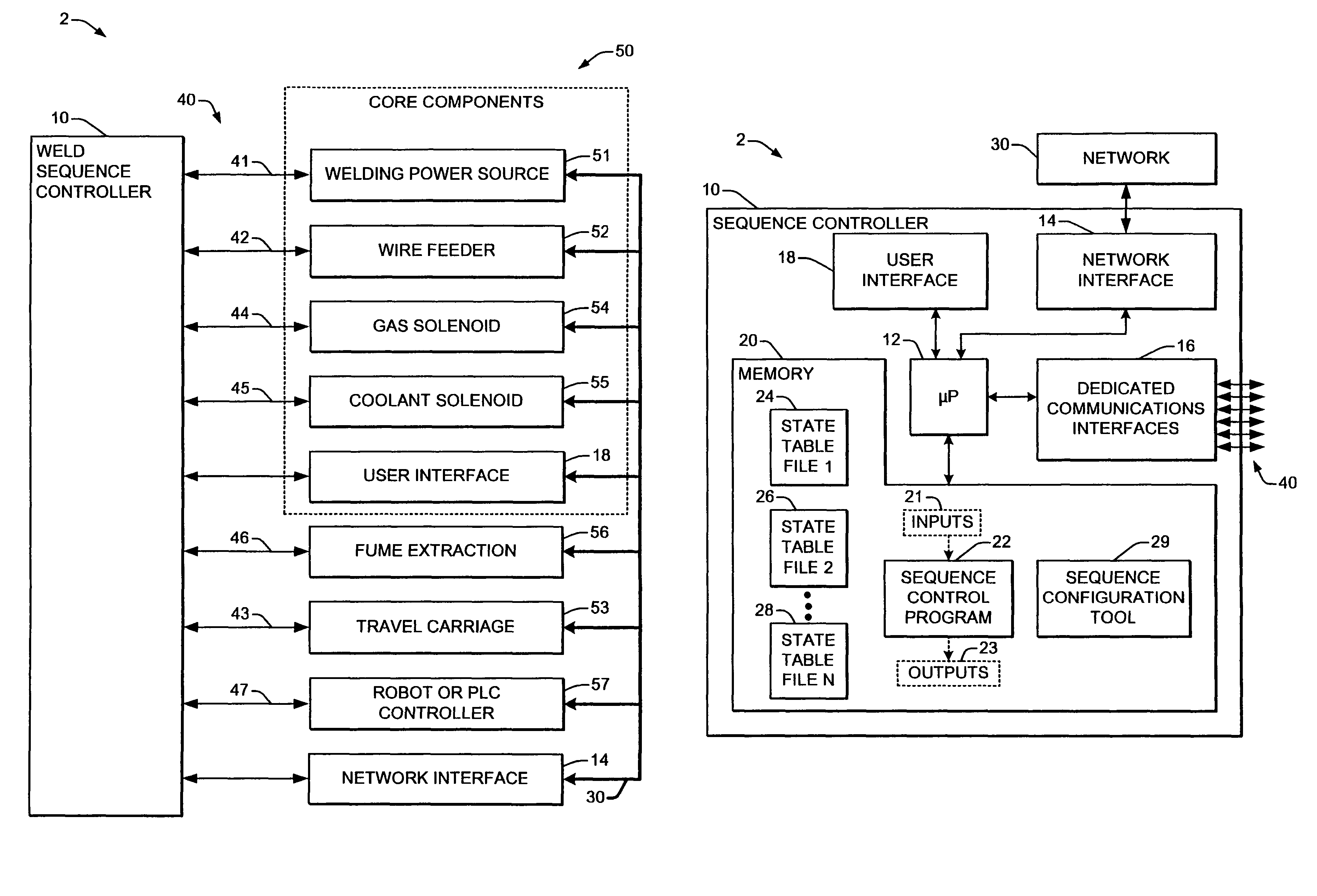 Welding system sequence control apparatus