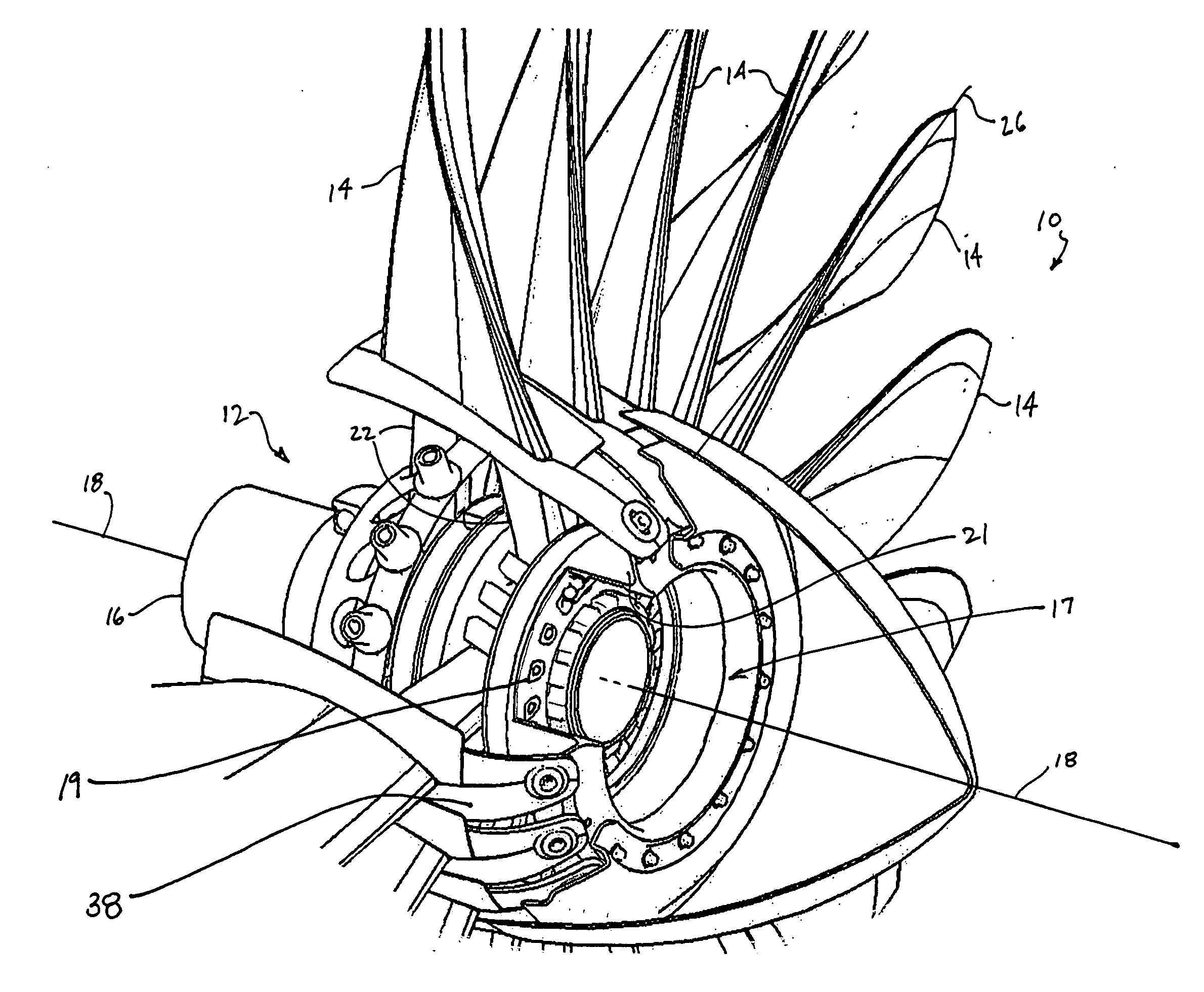 Variable pitch rotor blade with double flexible retention elements