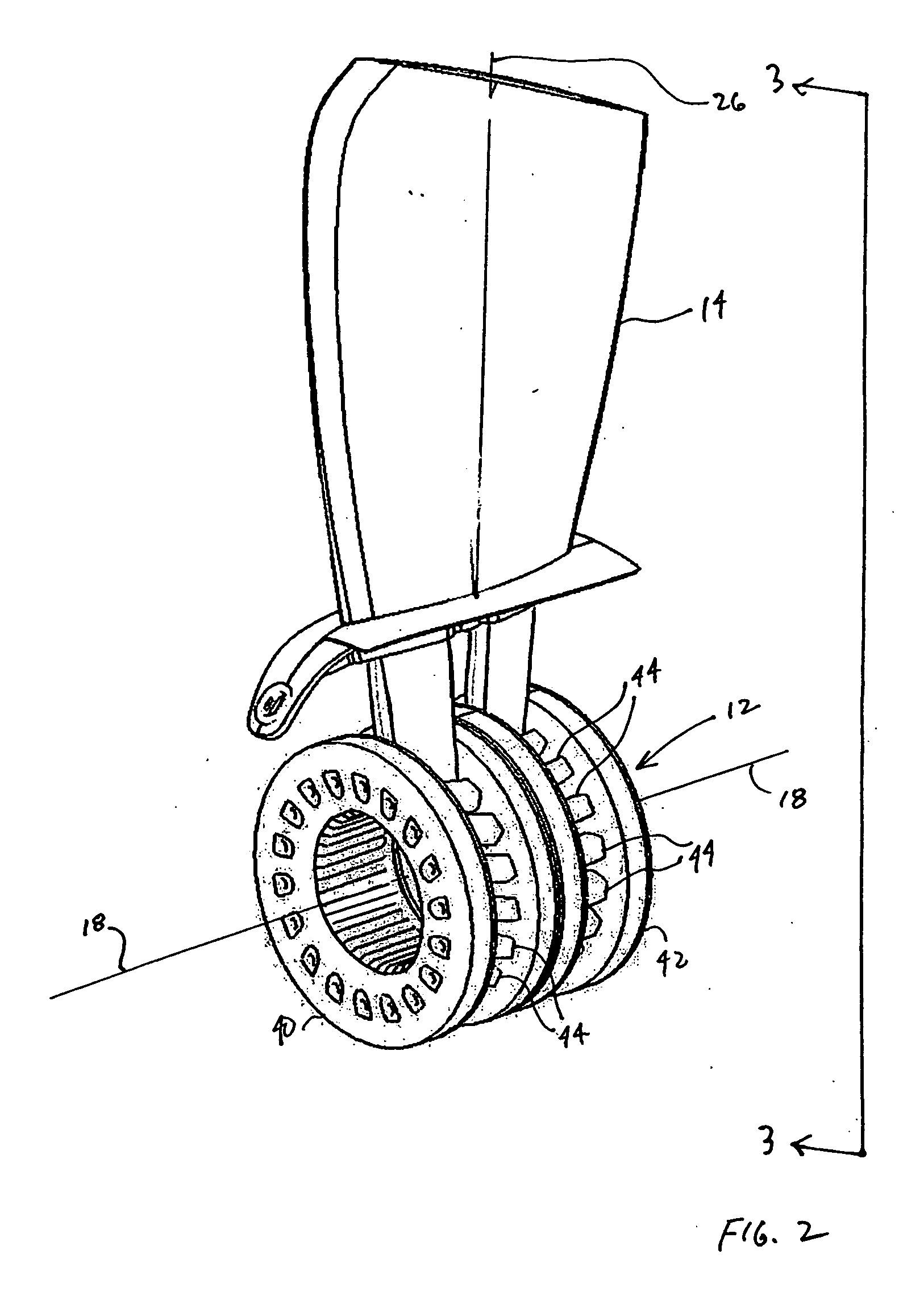 Variable pitch rotor blade with double flexible retention elements