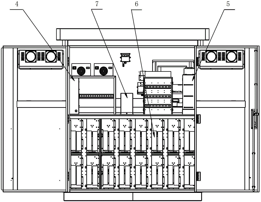 A battery charging management cabinet