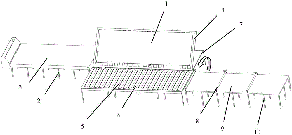 Gate-type overturning mechanism for refrigerator car skin