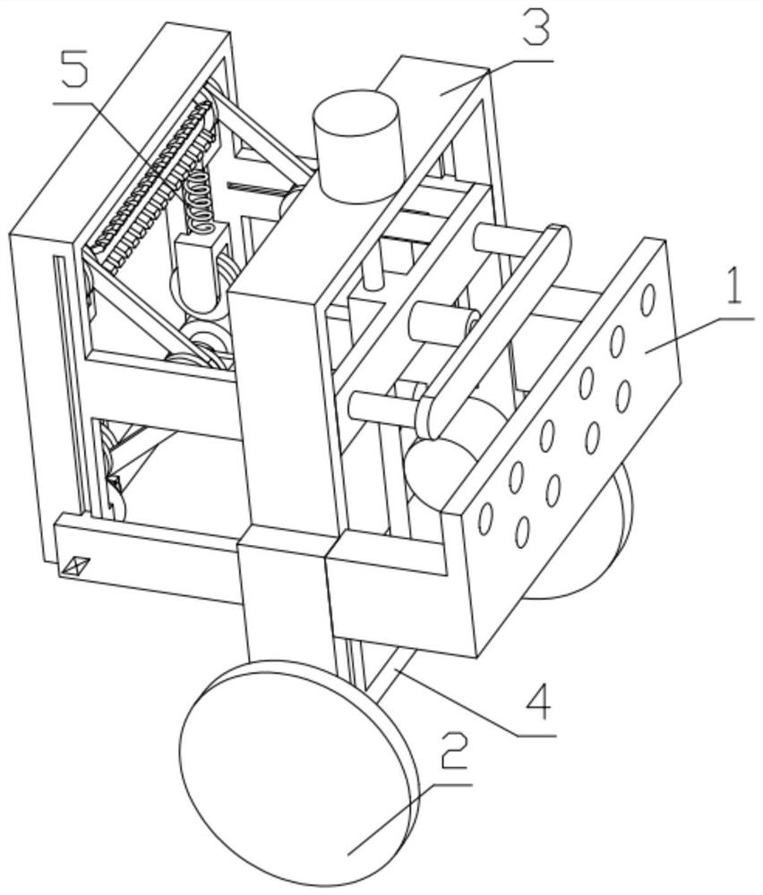 A garden artificial lawn laying device