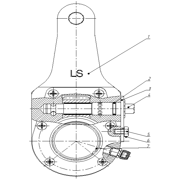 Blocking plate type locking device for automotive adjusting arm