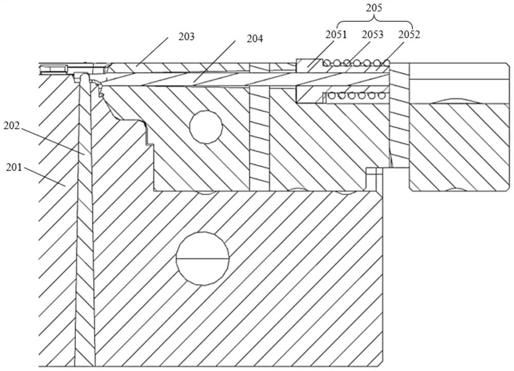 Terminal shell Mic hole mold structure