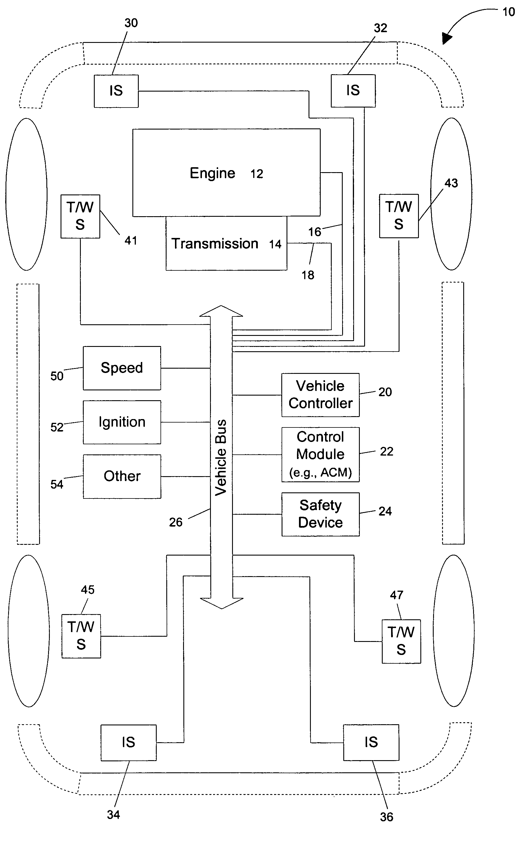 Apparatus and method for using vehicle status information in safety restraint systems