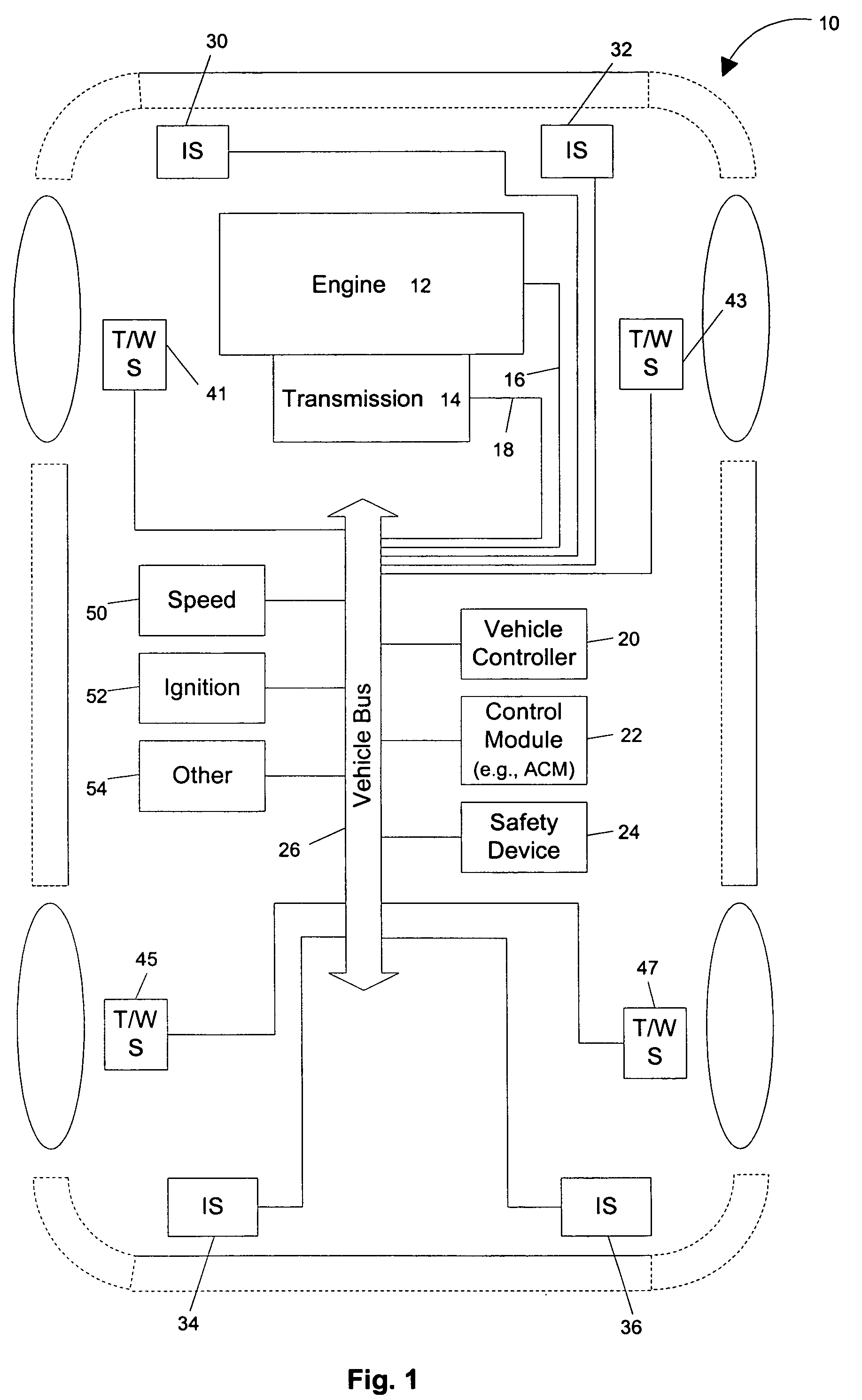 Apparatus and method for using vehicle status information in safety restraint systems