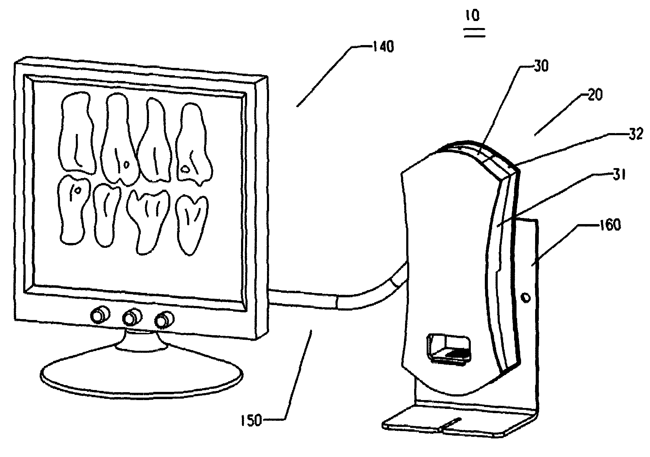 Dental x-ray film viewing device