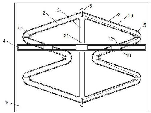 A textile fabric length measuring device