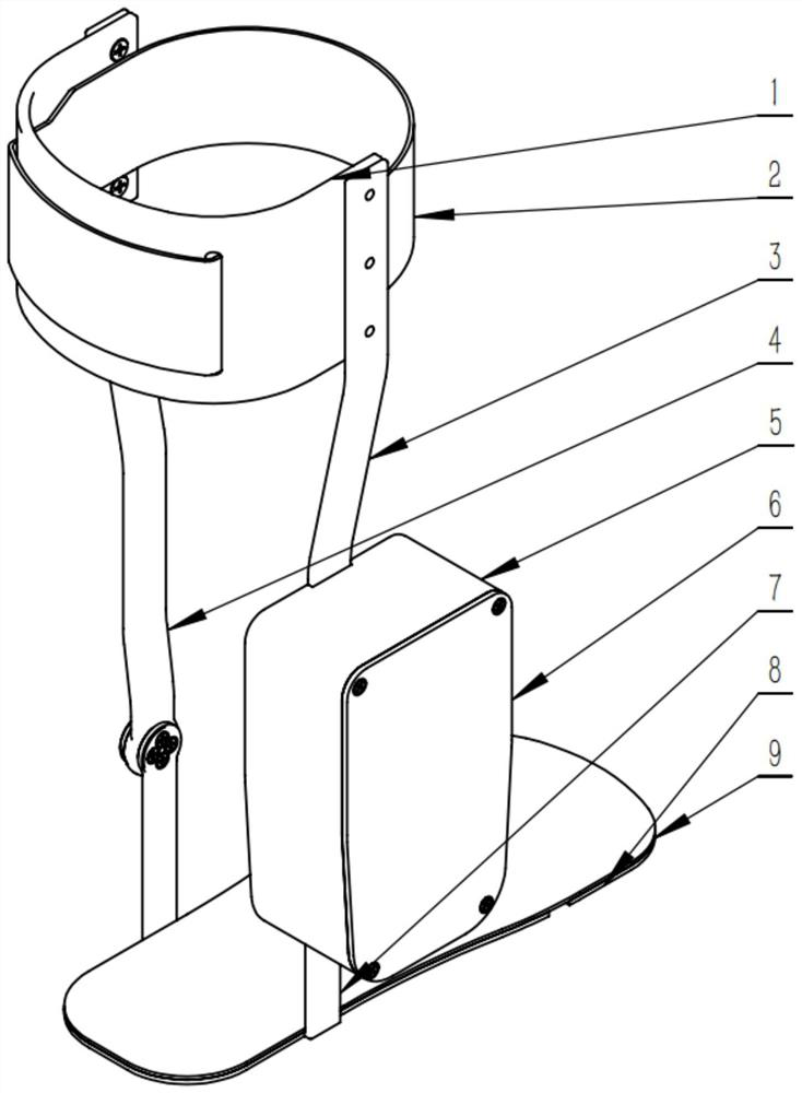 Foot drop rehabilitation exoskeleton robot and self-adaptive gait auxiliary control method