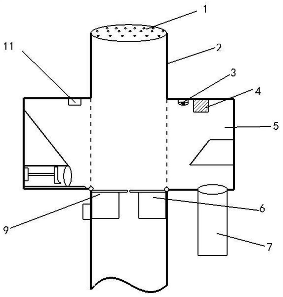 A kind of anti-falling object device for municipal sewage pipeline