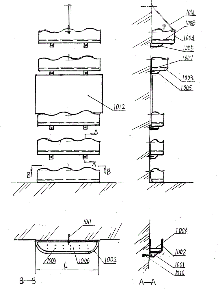 Internal decoration Chinese orchid cultivation wall top fixing type air aeration wrapping back