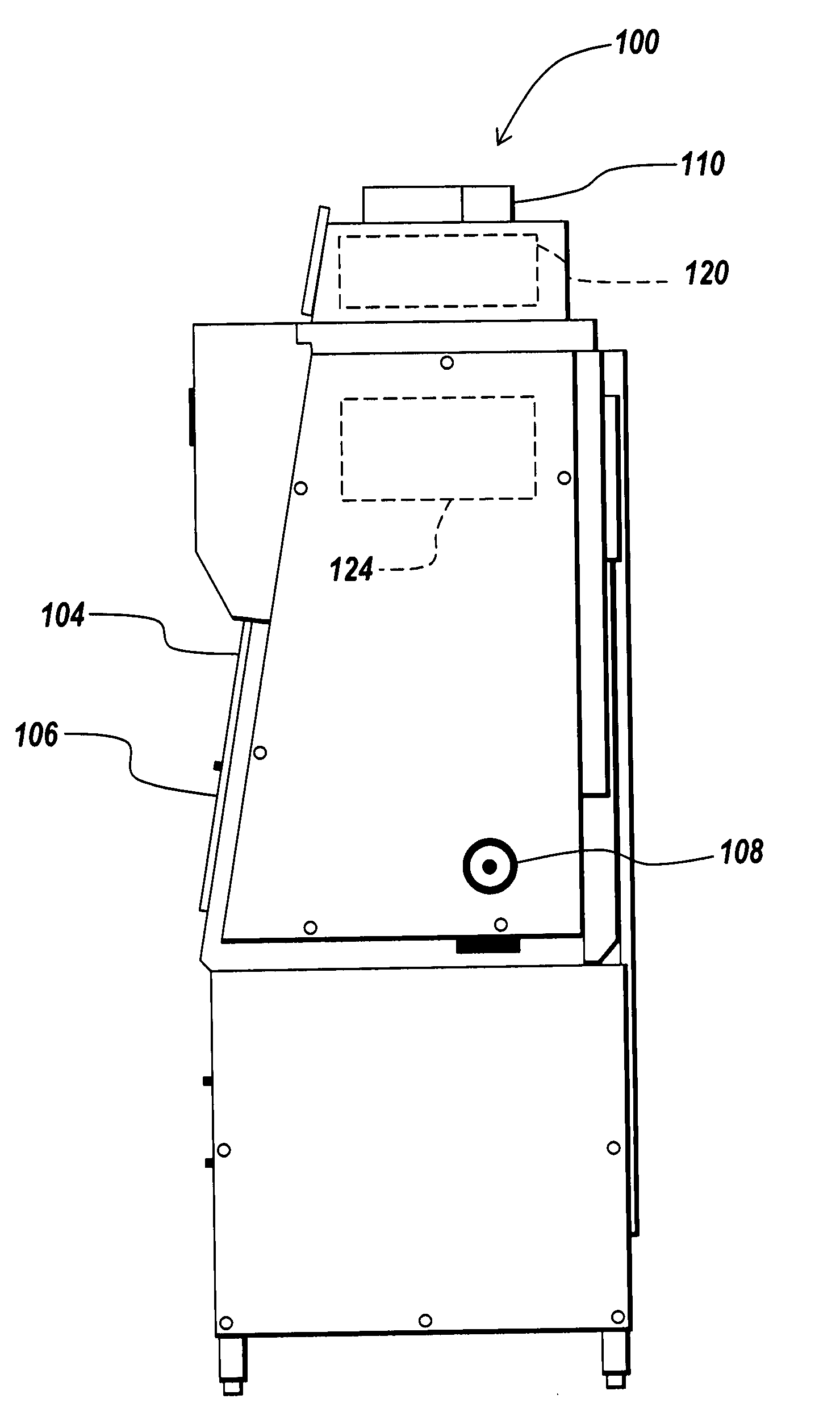 Cable port for biosafety cabinet