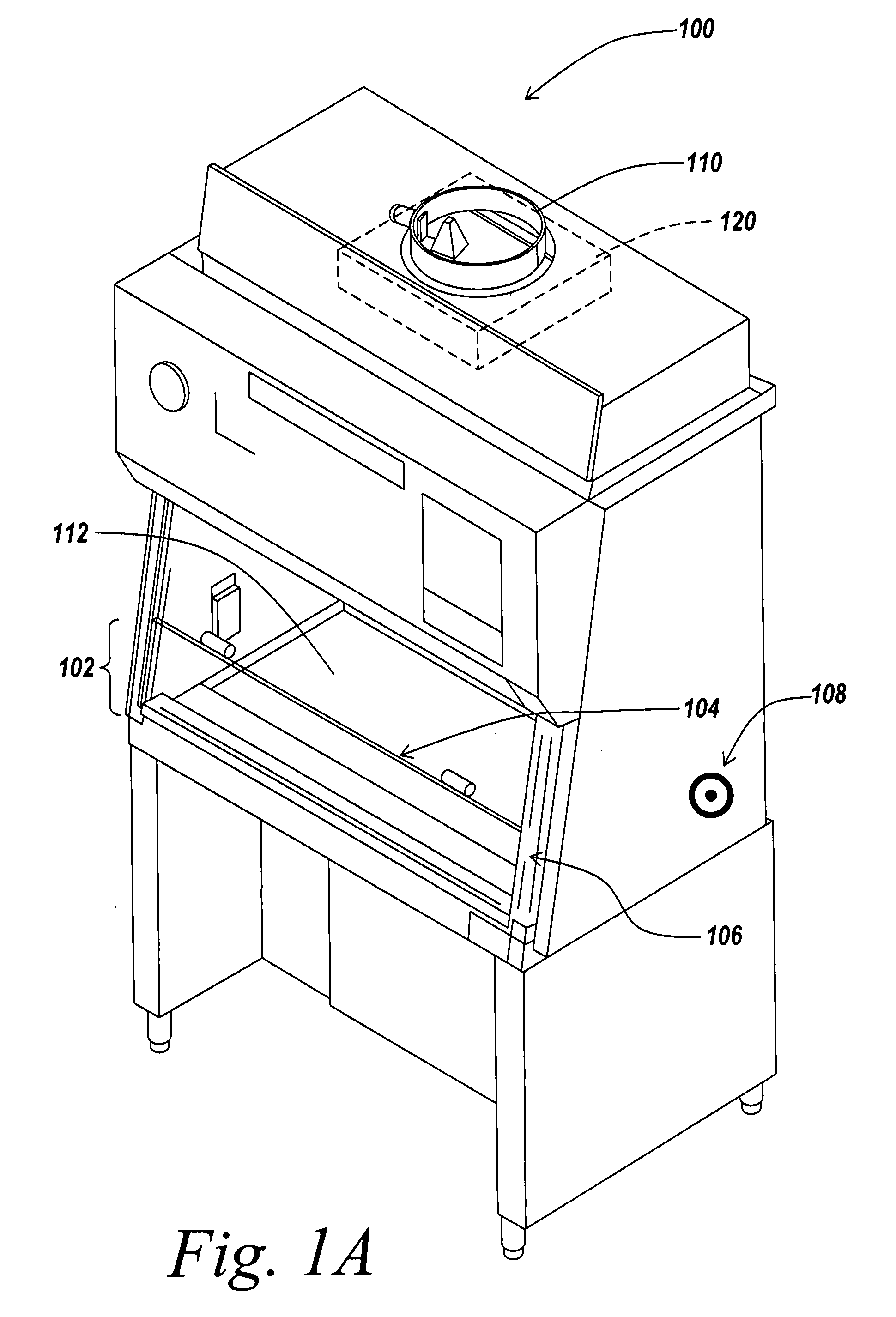 Cable port for biosafety cabinet