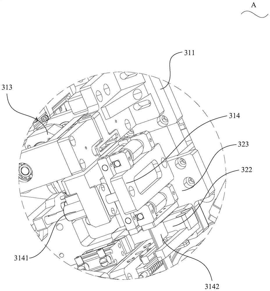 Feeding device, winding machine and deviation rectifying method