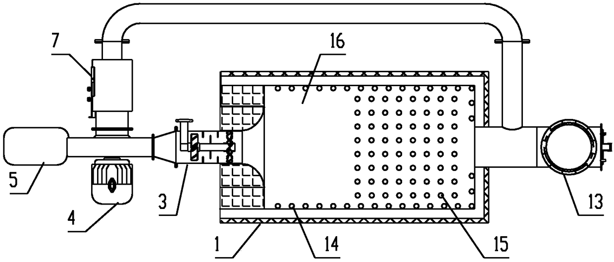 Dish-shaped flame low-nitrogen negative-pressure hot water unit and operation method thereof