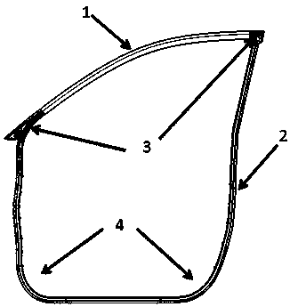 Automobile door frame sealing structure