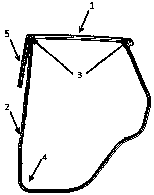 Automobile door frame sealing structure