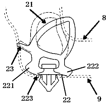 Automobile door frame sealing structure