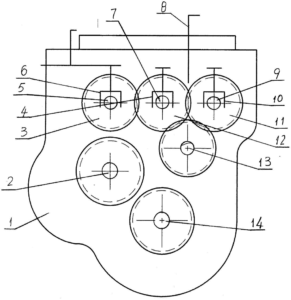 Multifunctional combined transmission box of high-speed rice transplanter