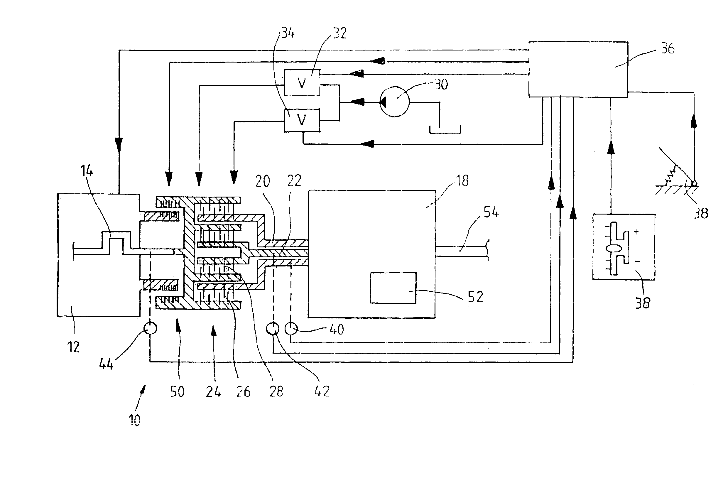 Method for the operation of a multiple clutching device and a power shift transmission