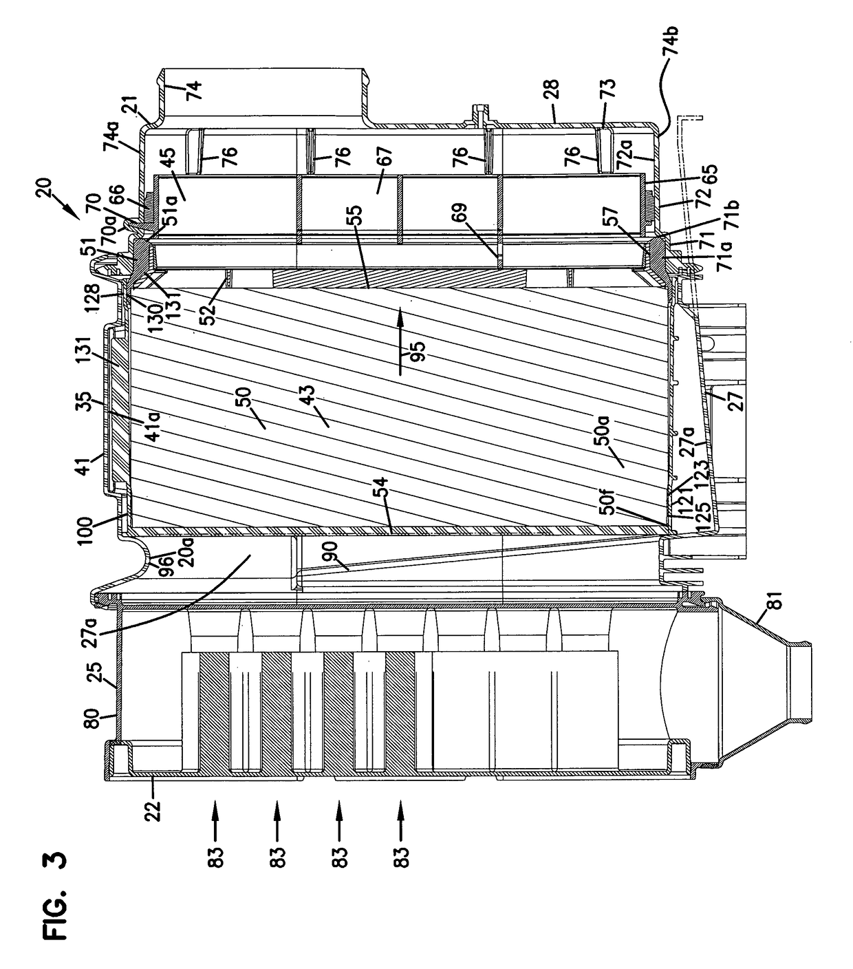 Filter arrangements; housing; assemblies; and, methods