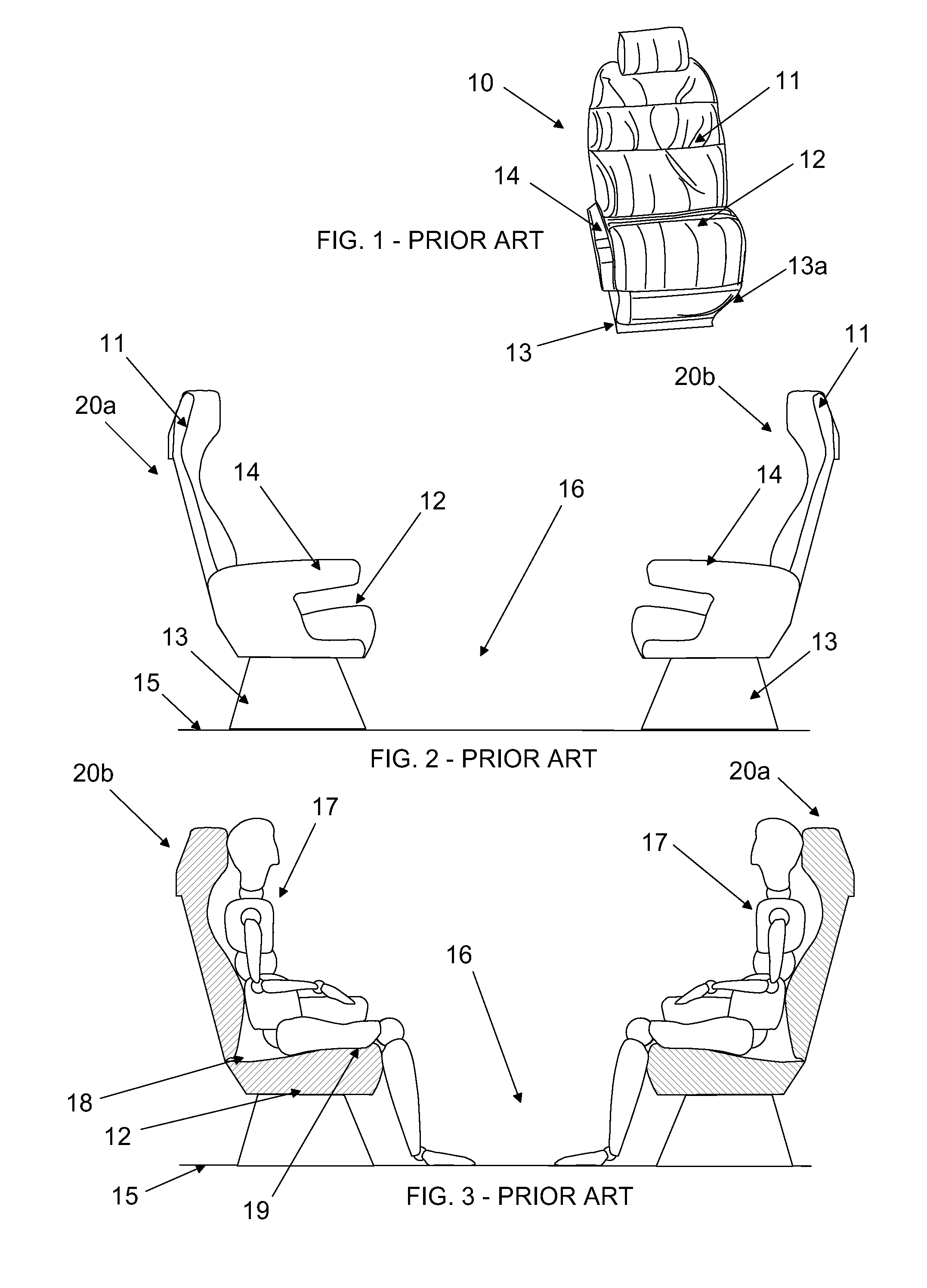 Bed formed from face to face chairs