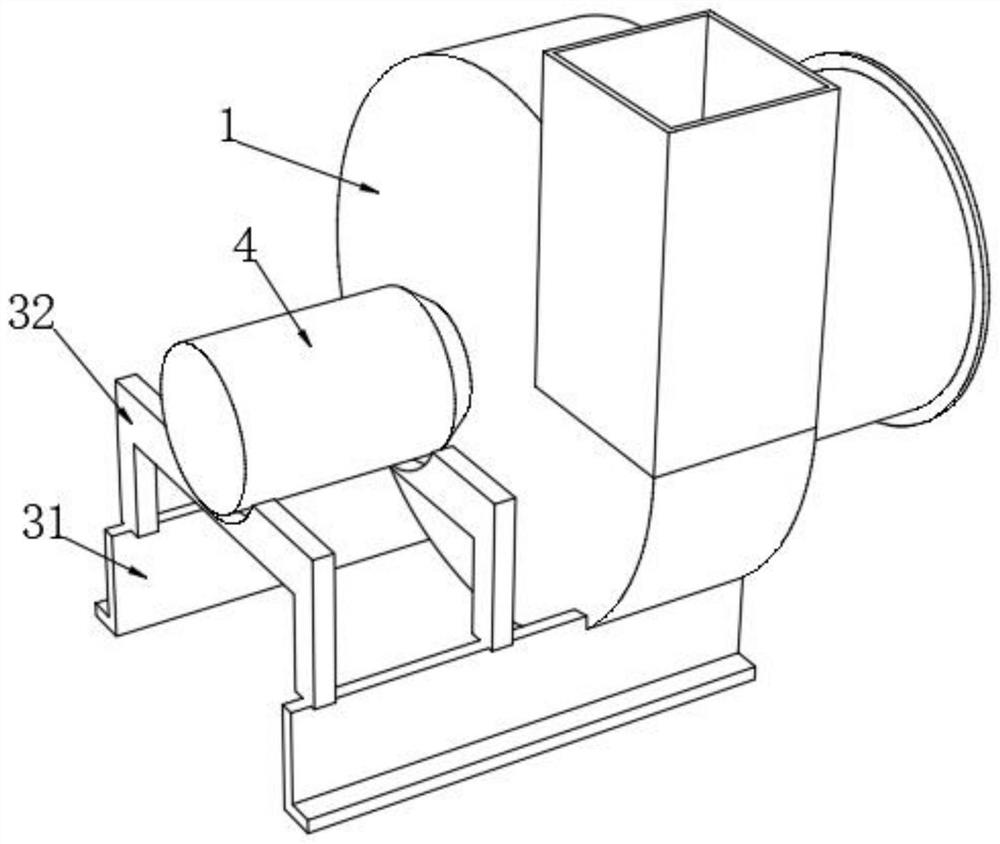 Induced draft fan used for conveying high-temperature flue gas