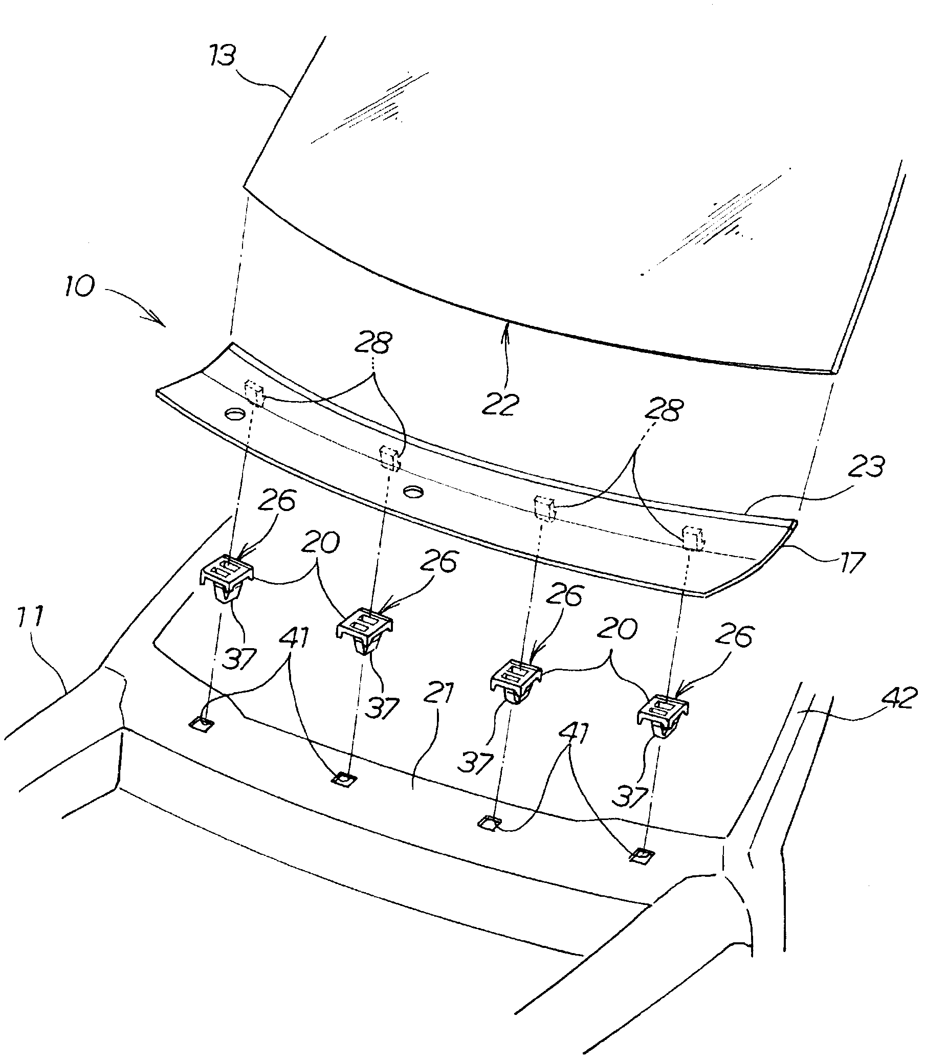 Structure for positioning cowl top for vehicle