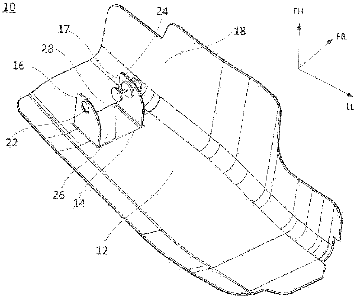 Covering part for a chassis element of a motor vehicle