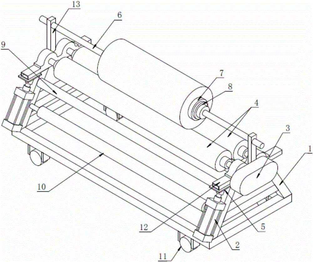 Automatic sizing roiling-up device