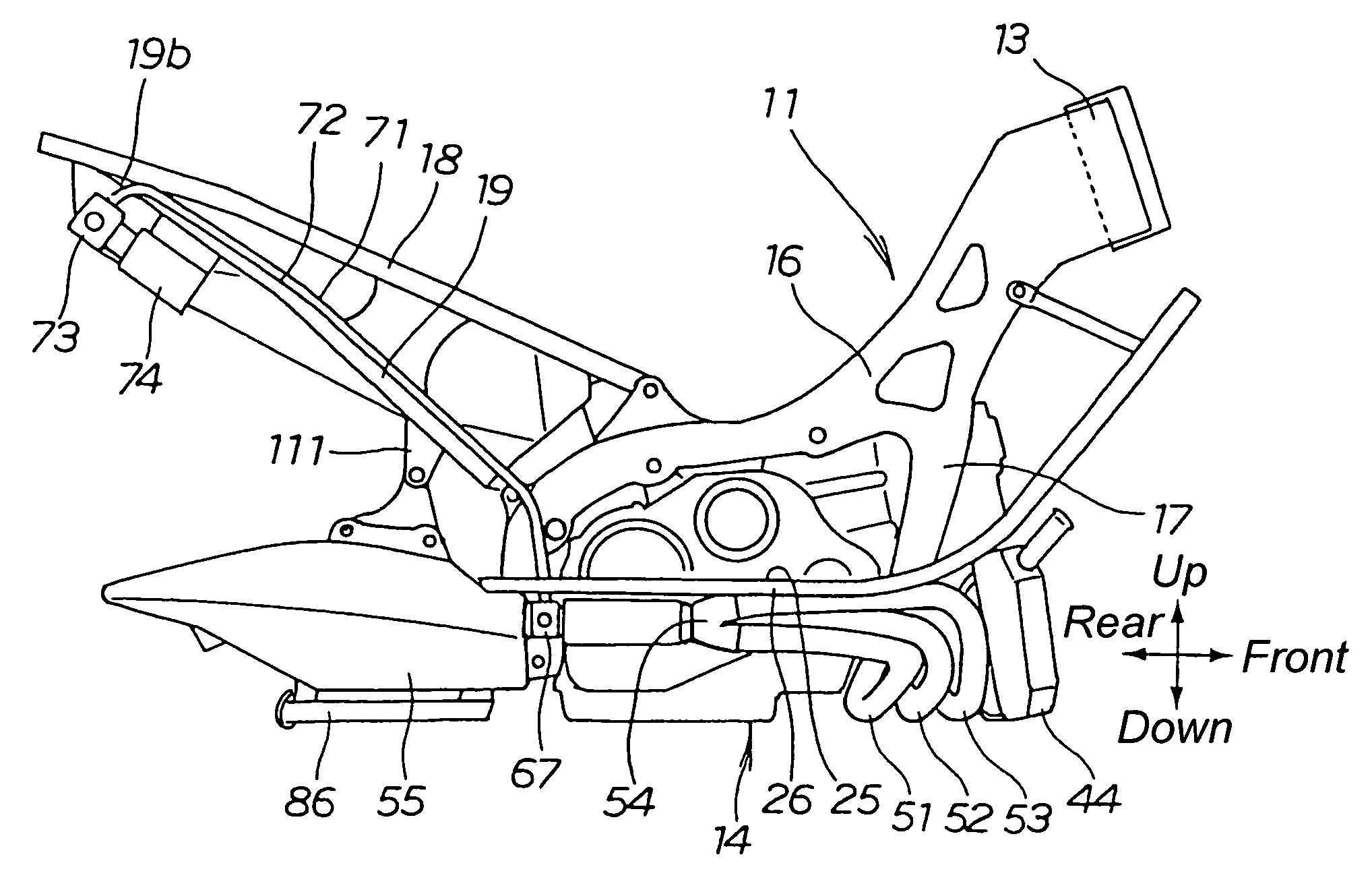 Low floor type motorcycle