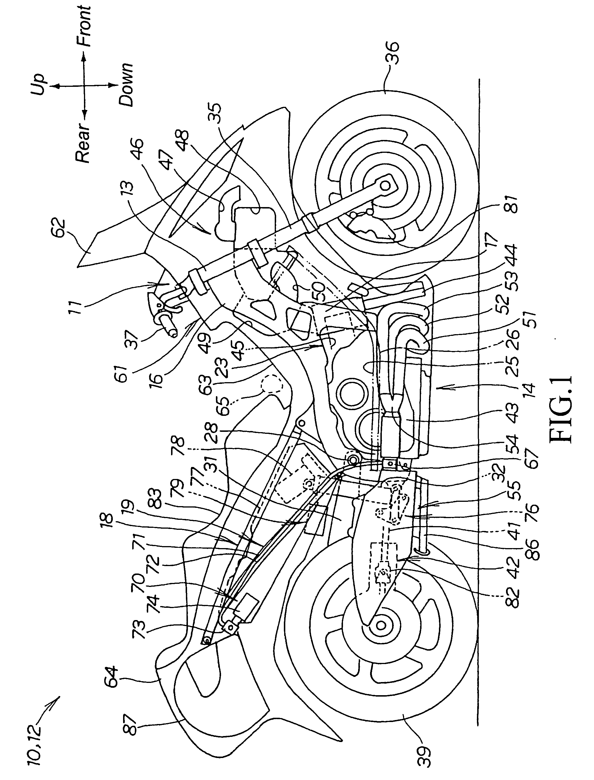 Low floor type motorcycle