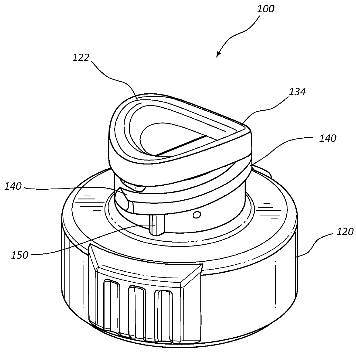 Retention feature for soft interface connection