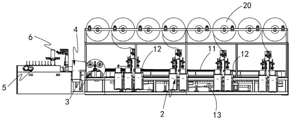 Storage battery pole plate wrapping mechanism and automatic storage battery pole group wrapping production line