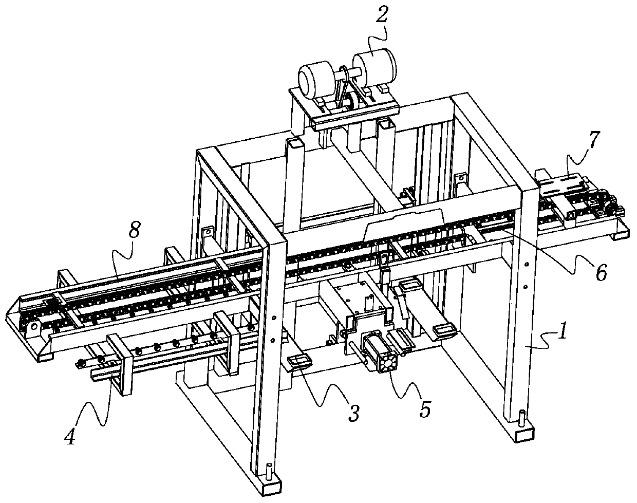 Plate feeding machine for brick machine system