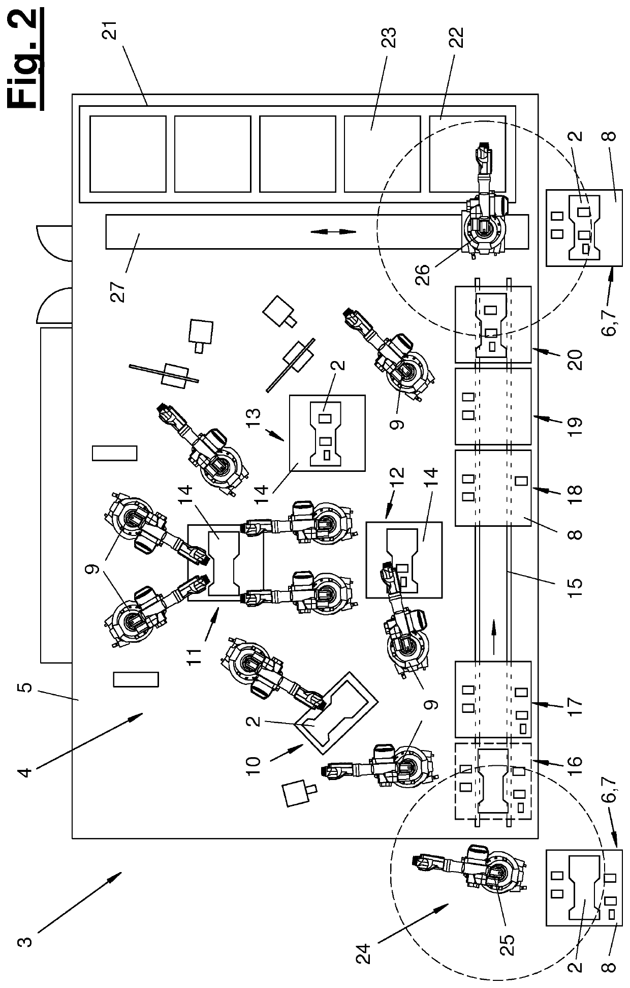 Manufacturing station and manufacturing process