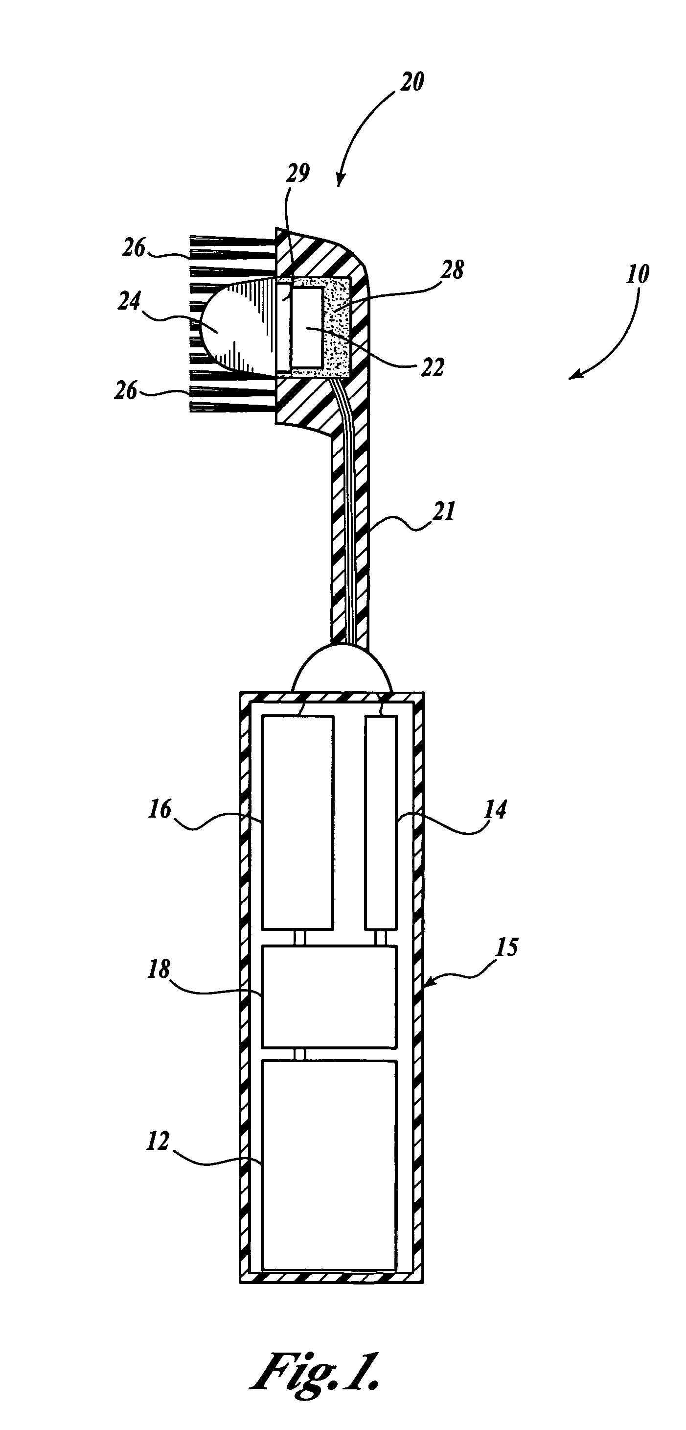 Toothbrush employing an acoustic waveguide