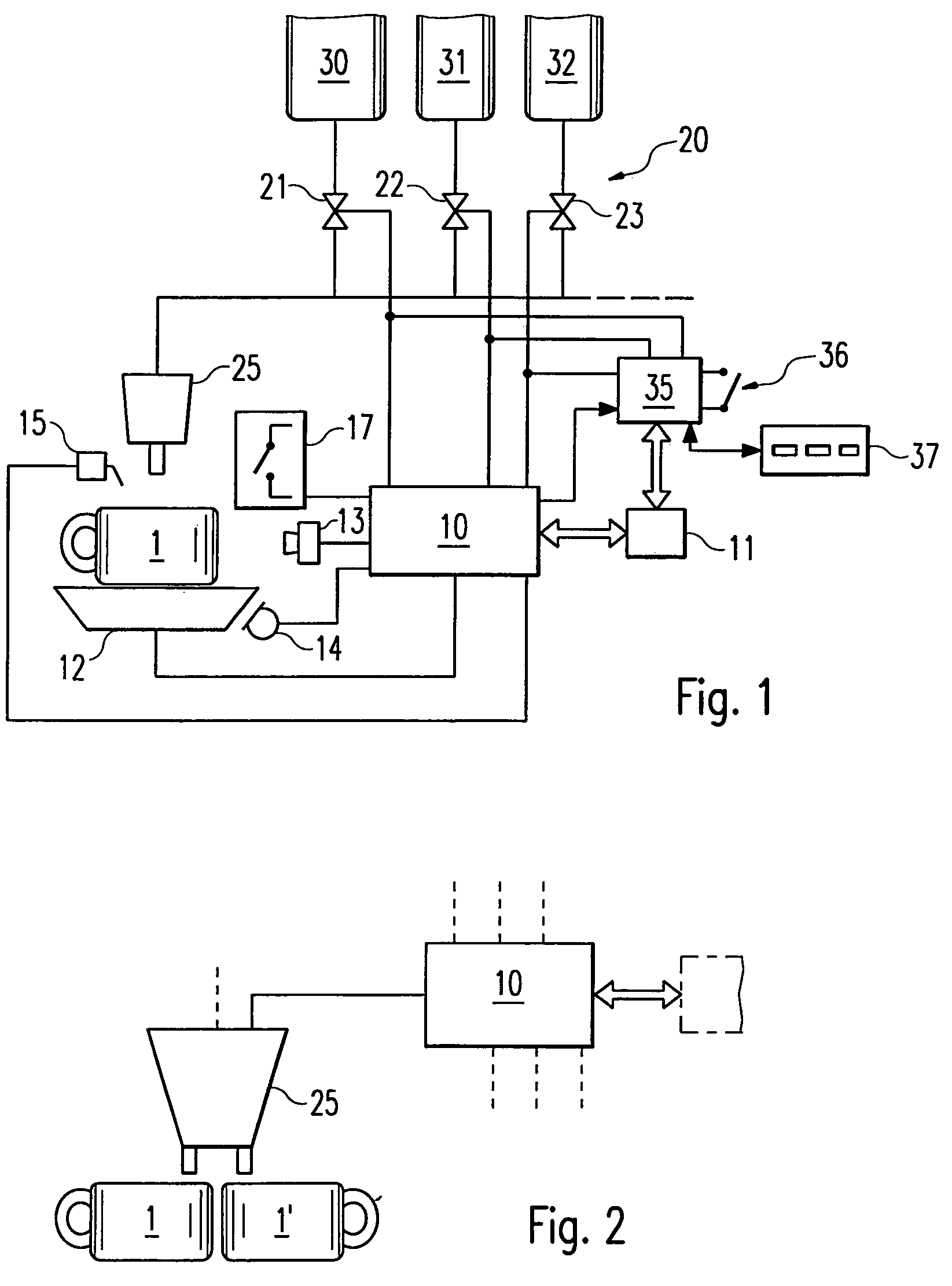 Dispensing device for drinks