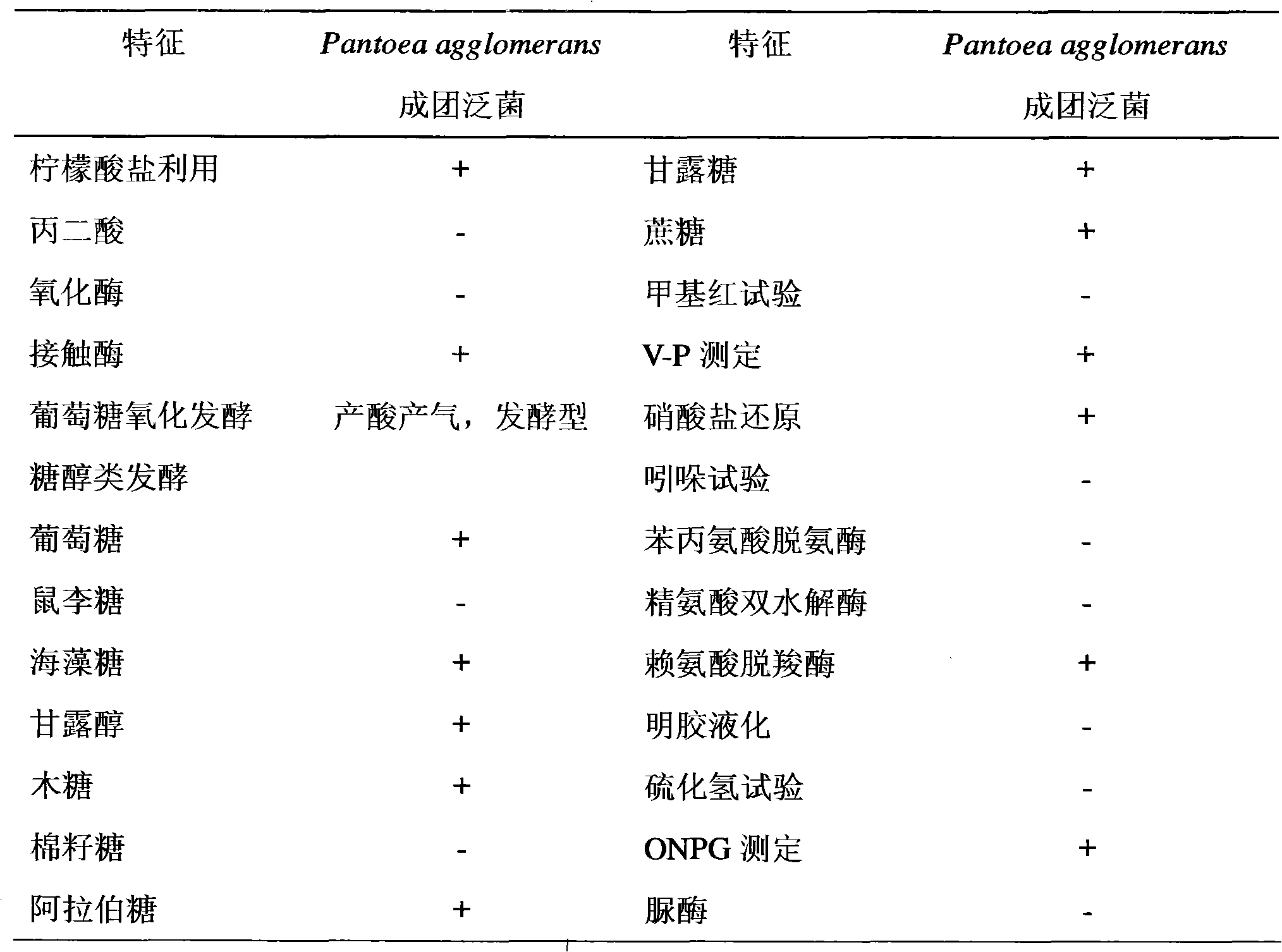 A stain of Pantoea agglomerans and use thereof