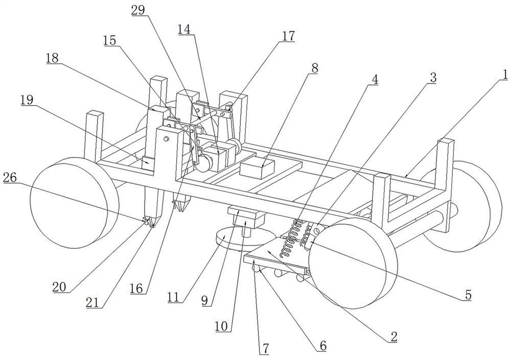 A two-year wheat hole seeder for no-tillage and one film