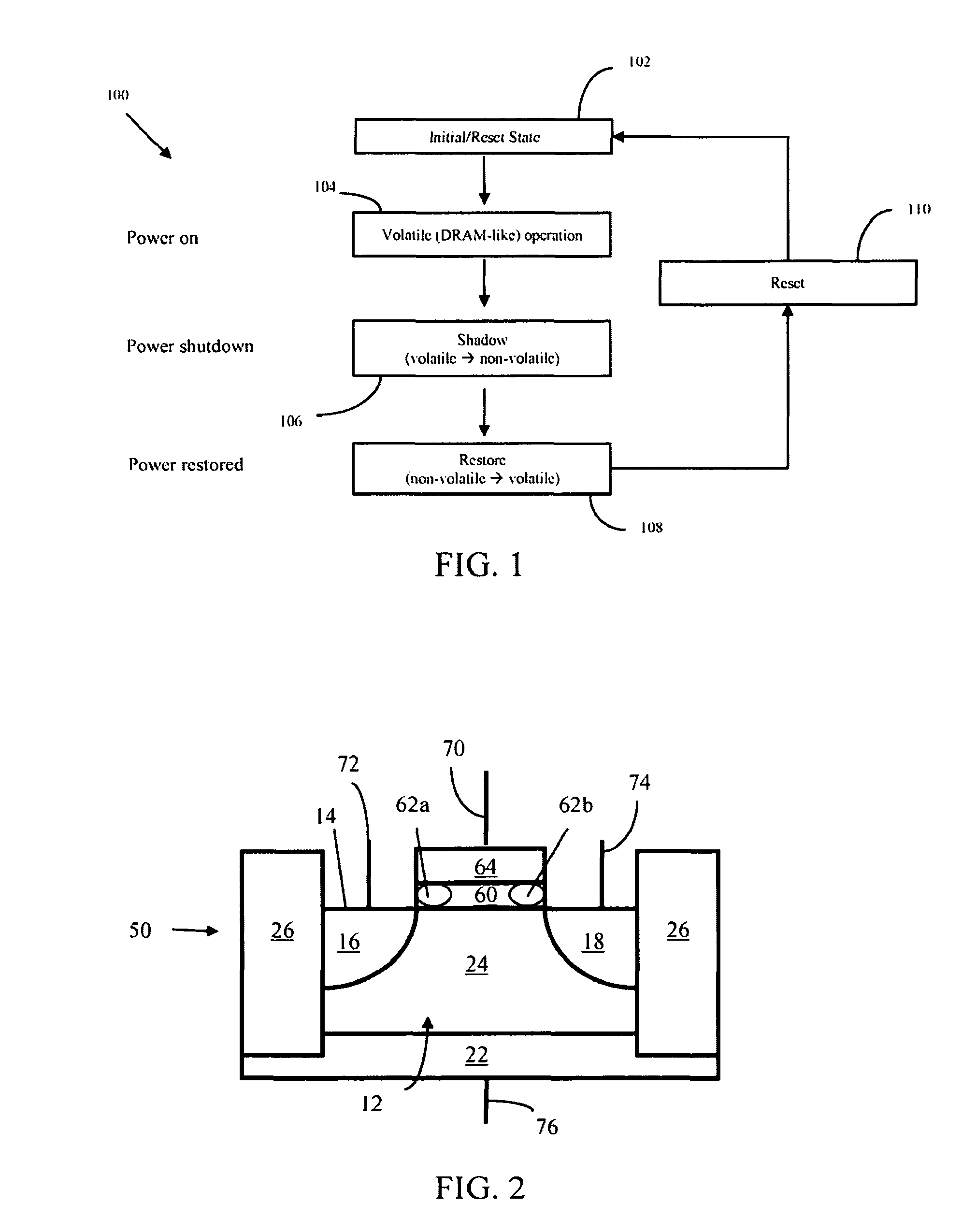 Semiconductor memory having volatile and multi-bit, non-volatile functionality and methods of operating