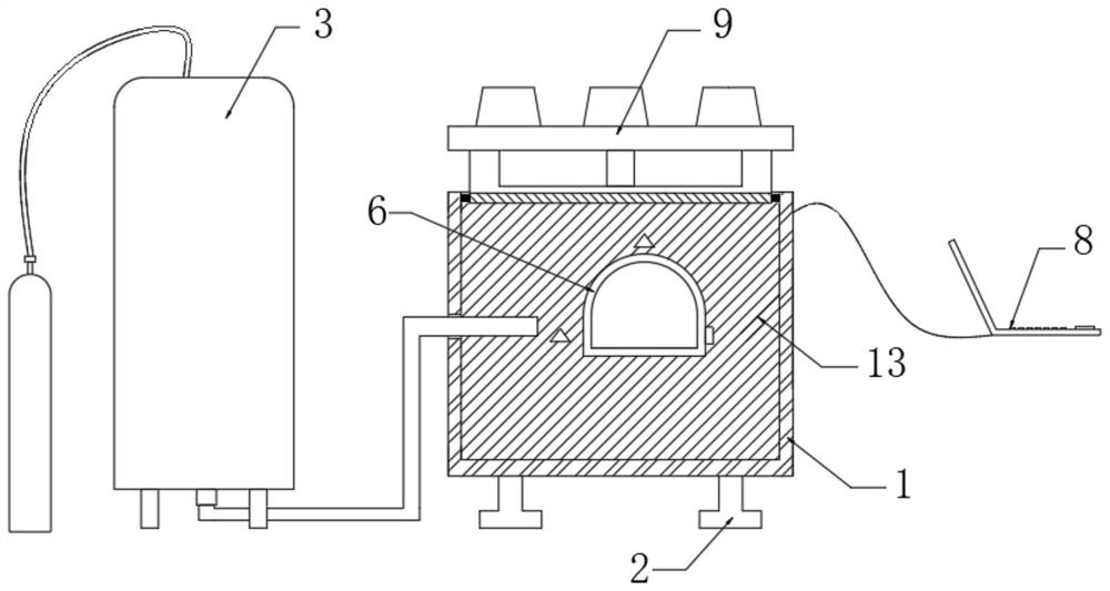 Tunnel water-rich and dry water alternate gushing test device and method based on degradation characteristics