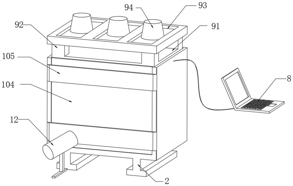 Tunnel water-rich and dry water alternate gushing test device and method based on degradation characteristics