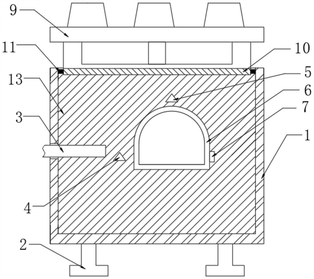 Tunnel water-rich and dry water alternate gushing test device and method based on degradation characteristics