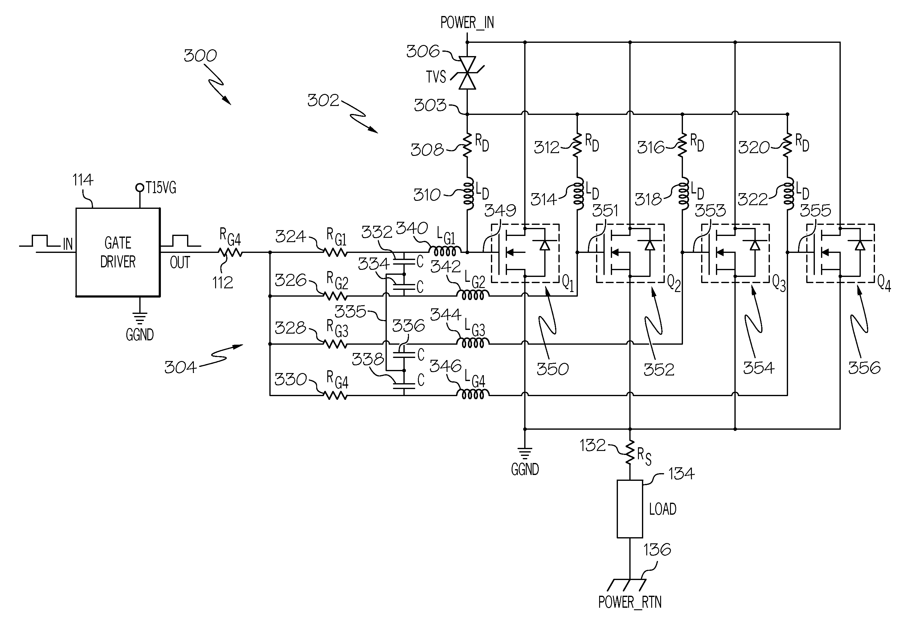 Approach for driving multiple MOSFETs in parallel for high power solid state power controller applications